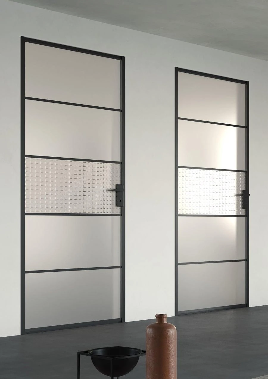 Factory T5, filomuro, Total black, vetro Acidato, decoro La-Elle.