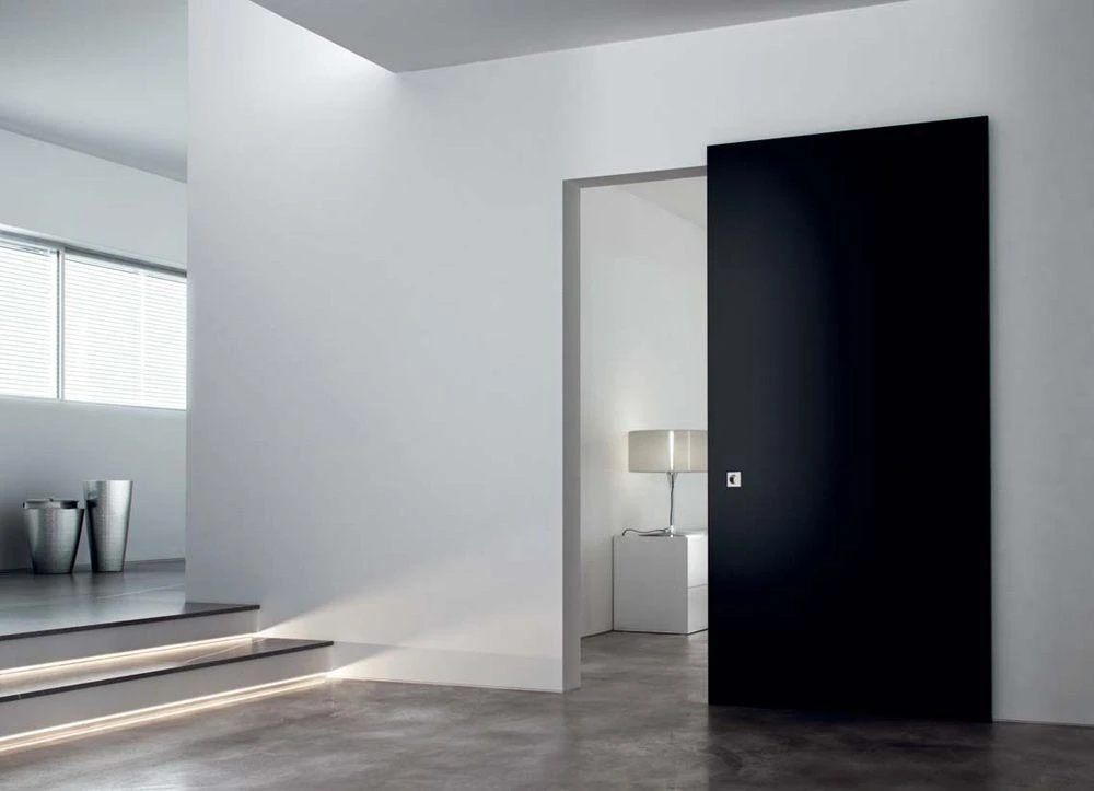 Linear, Scorrevole Wonderail, Laccato Silky Black.