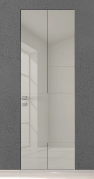 TREND-60, модель TR18, глянцевая эмаль LG06 Grigio Seta Gloss. "Скрытый" короб INVISIBLE.