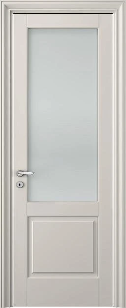CORDA, модель 103V, матовая эмаль L06 Grigio Seta, стекло Satinato Bianco.