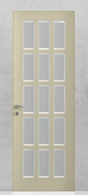 LEVEL-60, U02i, матовая эмаль Avorio, стекло Satinato Bianco с фацетом, "скрытый" короб.