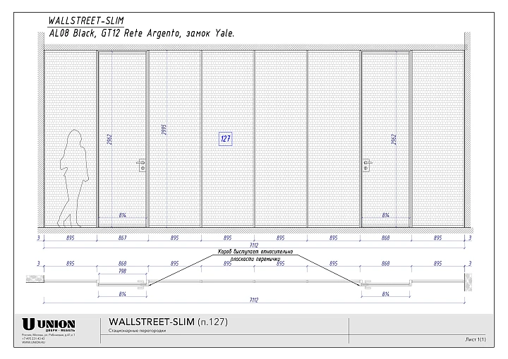 Техническая информация перегородки.