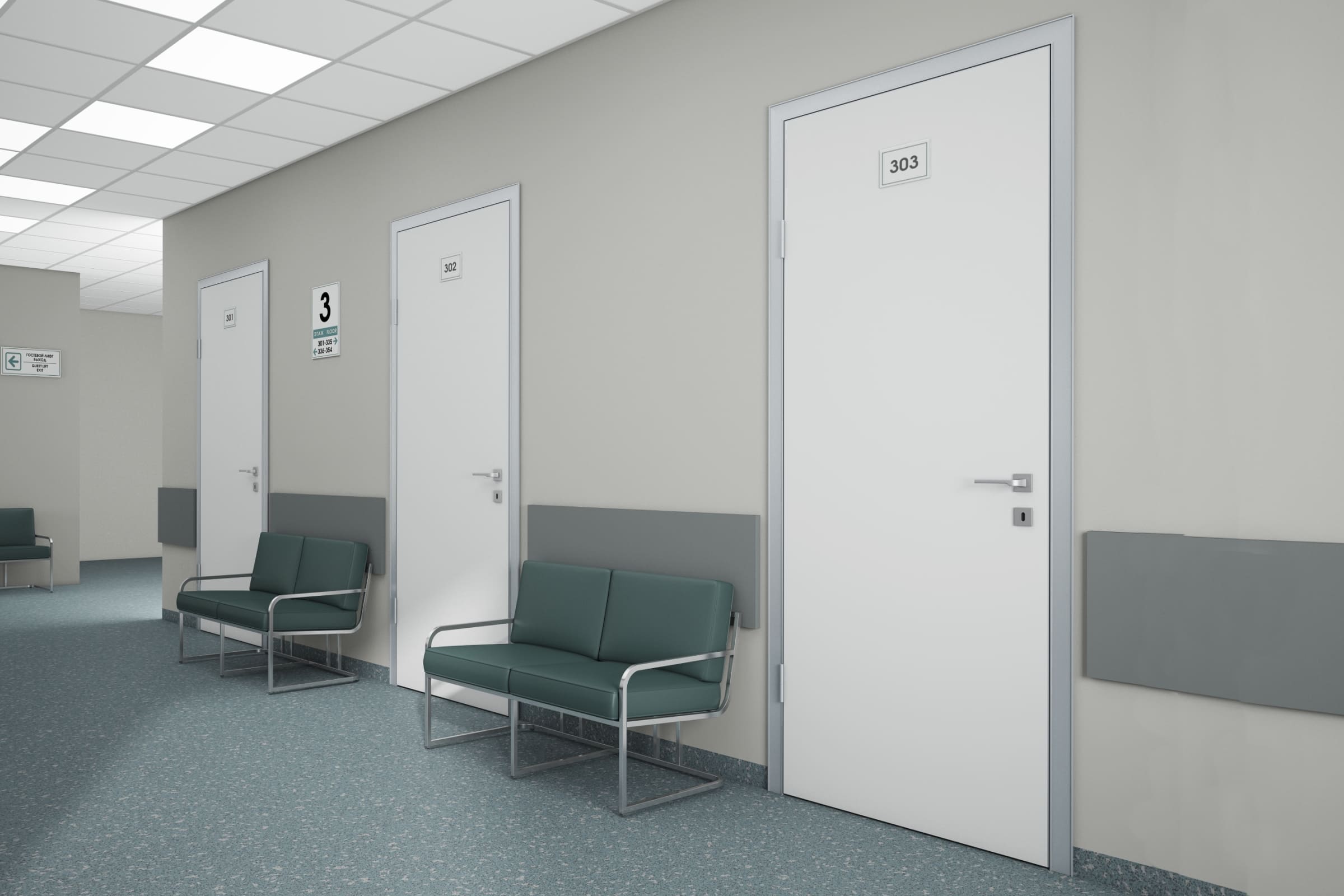 Двери для больниц, школ UNIX